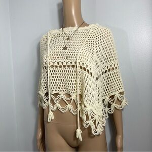 Elegant Ivory Crochet Sweater